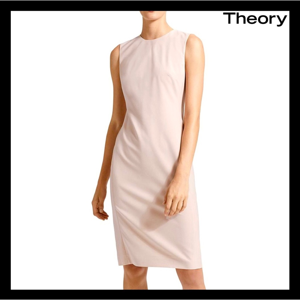 NEW THEORY LIGHT PINK SLEEVELESS SHEATH DRESS